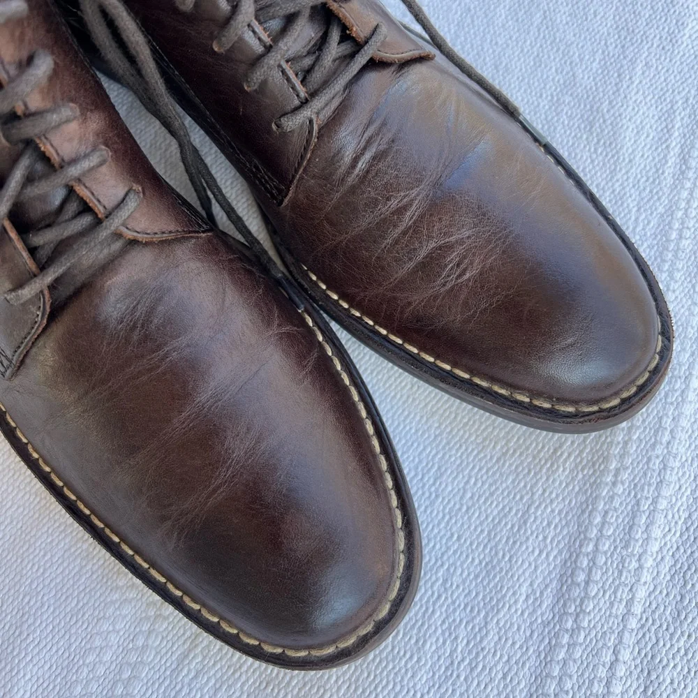 Cole Haan Men Brown Leather Lace Up Chukka Boots Size 9.5